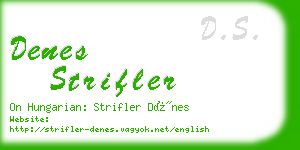 denes strifler business card